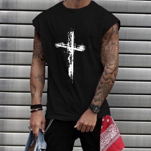 2021 Casual O-Neck Sleeveless T Shirts Summer Mens Clothes Vintage Streetwear Harajuku Fashion Rock Skull Printing Tank Tops Men