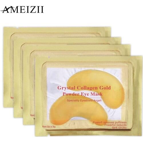 30Pcs=15Packs 24k Gold Eye Mask Natural Crystal Collagen Eye Patches Anti-Aging Dark Circle Remove Facial Treatment Skin Care