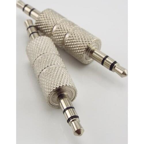 5/10pcs 3.5MM Jack to Jack Straight Adapter Connector Real Audio Connector 3.5mm 3 Pole Earphone Plug Extanded wire