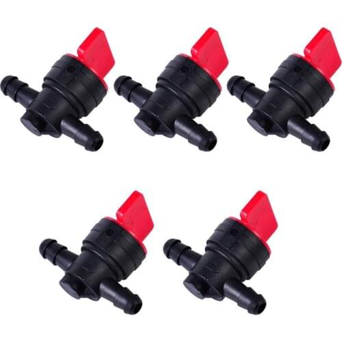 5Pcs Straight Fuel Gas Cut-Off/Shut-Off 1/4"Gas Fuel Cut Shut Off Small Engine Valve Tools InLine Valve For Briggs&Stratton