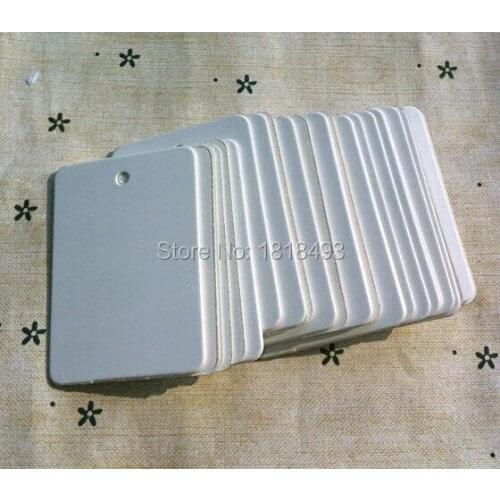 Free shipping 500 pcs a lot blank white 350 gsm paper tag 3.5x5cm/baking price tag/custom clothing hang tag/gift packing tag