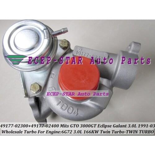 Free Ship Pairs Twin Turbo TD04 49177-02300 49177-02400 Turbocharger For MITSUBISHI GTO3000GT Eclipse Galant Dodge 91- 6G72 3.0L