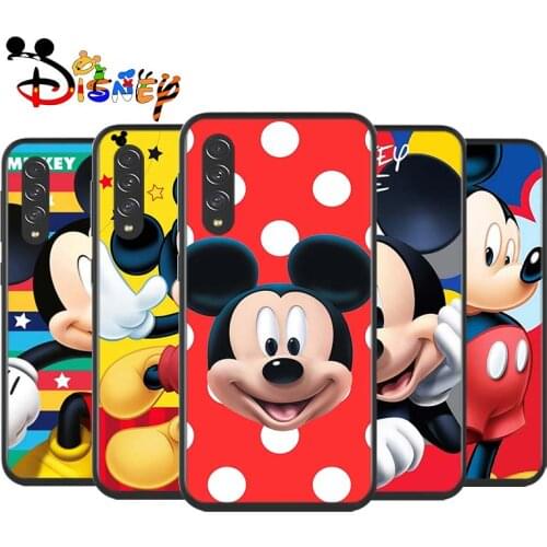 Cute Mickey Disney Mouse for Samsung Galaxy A90 A80 A70 A60 A50 A40 A20 A2Core A10 M31 M21 M60 M40 M30 Black Phone Case