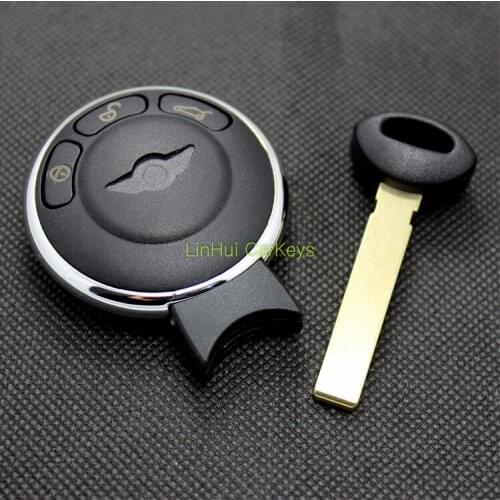 PINECONE Key Case for BMW MINI COOPER COUPE Car Smart Key 3 Buttons Uncut Blade Remote Replace ABS Key Shell Cover 1 PC