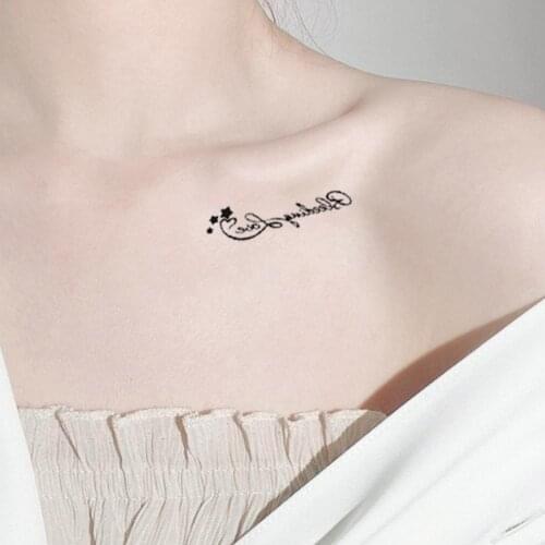 Black Heart Pattern Removable Waterproof Temporary tattoo Sticker Tattoo sticker Body Art F5B1