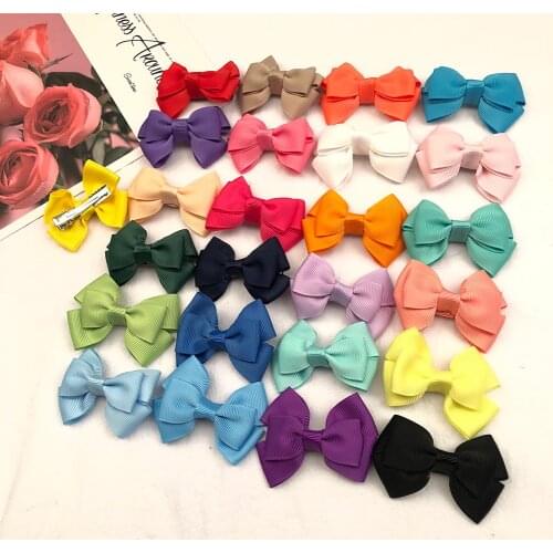 Oaoleer Hair Accessories Hair Bows Grosgrain Ribbon Hair Clips Kids Boutique Hairbows Girls 2.5'' Headwear