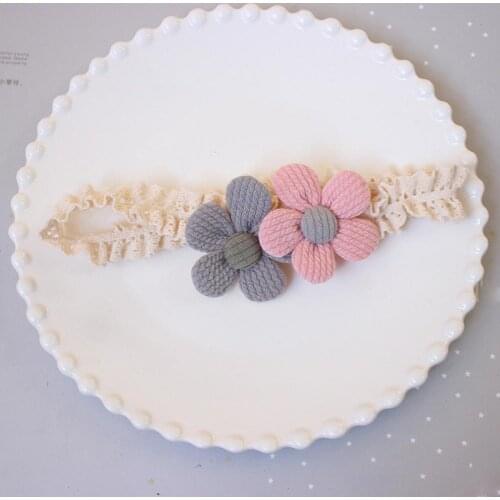 Headwear Flower Design Elastic Fabric Infant Hair Band for Daily Wear Babies Accessories Newborn Photography Props Baby Shower G