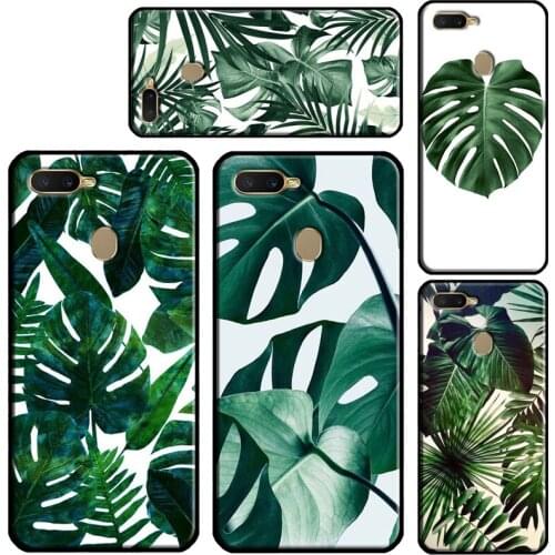 Monstera Leaves Tropical Leaf Phone Case For OPPO A91 A15 A5 A9 A53 A31 2020 A5S A3S A1K A52 A72 F5 F7 Reno 2 Z 4 Pro