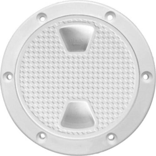 Marine Boat 8 inches/203mm White Screw Out Inspection Deck Plate Hatch Marine Yacht Detachable Cover RV Plastic DECKW8