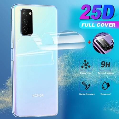 2-in-1 Soft Hydrogel Film Back Cover For Huawei Honor 9X 10 20 8X 20 Lite Pro Camera Lens Glass Flim For Huawei Nova 5 5i 5T 6