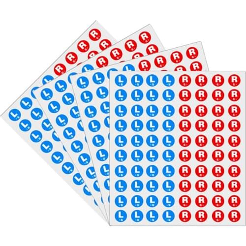 LR label left right stickers direction distinguishing standard Chinese English stickers dot stickers 15mm
