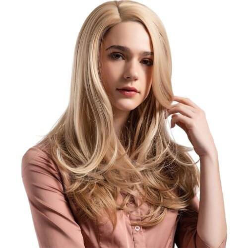 Natural Human Hair Synthetic Wig Straight Curly Long Hair Party Wigs for Women Long Curly Synthetic Wig Lace Frontal Wigs