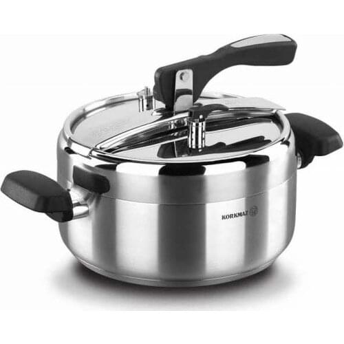 Korkmaz Turbo Kitchen Pressure Cooker Stainless Steel Manual Slow Cooker 5L/7L/9L