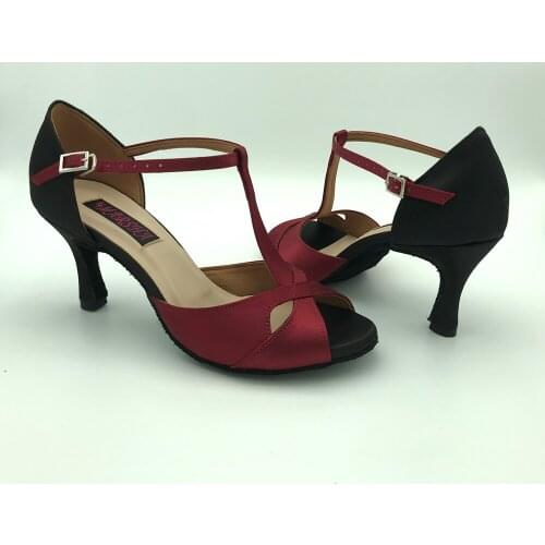 7.5cm heel Latin Dance Shoes For women Salsa shoes pratice shoes comfortable latin shoes 6226BB low heel high heel available