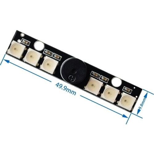 WS2812B LED & 5V Active Buzzer 6*RGB Chips LED Indicator For NAZE32 Skyline32 Flight Control