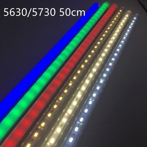 1-10PCS/Lot 50CM DC12V LED Bar light 5730 5630 With PC cover 5730 LED Hard strip light Kitchen Cabinet Light Wall Light