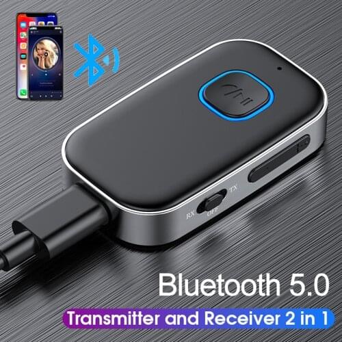 2 in 1 Wireless Bluetooth 5.0 Receiver Transmitter Adapter 3.5mm Jack For Car Music Audio Aux Headphone Receiver Handsfree