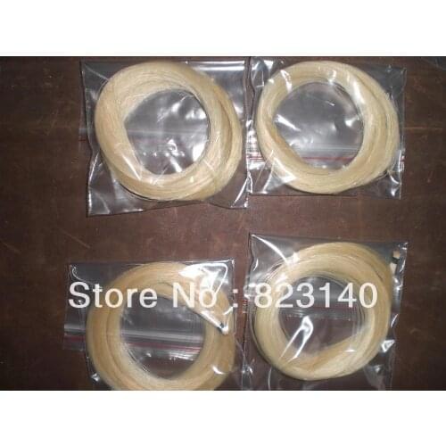 4 Hanks Mongolia White Violin Bow hair, Stallion horse tail 32 inches