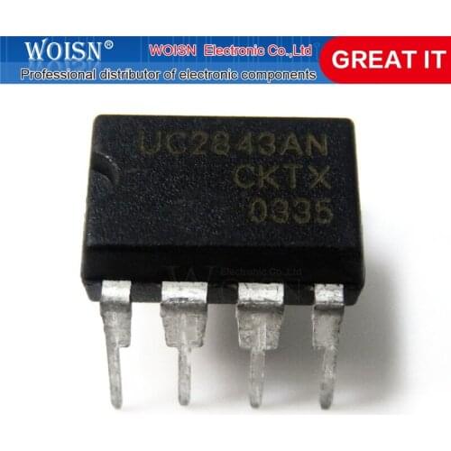 5pcs/lot UC2843 UC2843B UC2843AN DIP-8 In Stock