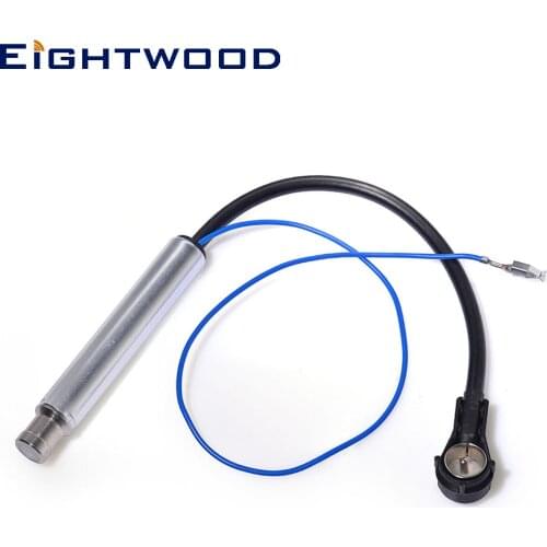 Eightwood Conversion Cable DAB+ Antenna AM/FM ISO Jack to ISO Male Signal Amplifier Radio Antenna Aerial for Car Radio