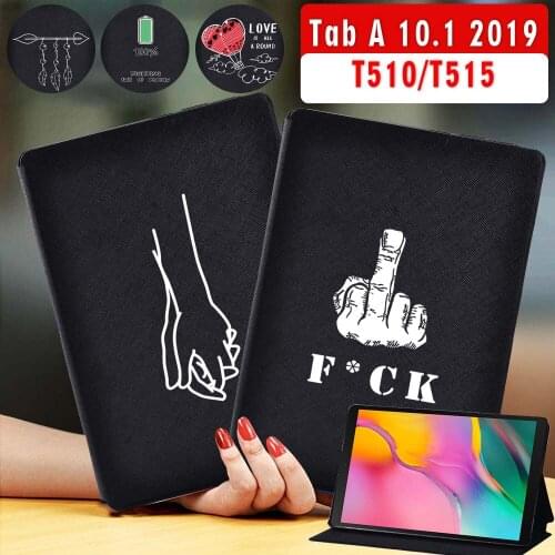 For Samsung Galaxy Tab A 10.1 Inch 2019 T510/T515 Tablet Case PU Leather Cover Case + Free Stylus
