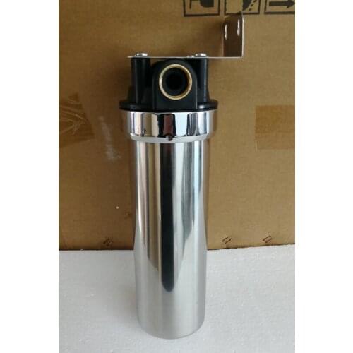 Water Filter Parts 1/2" Port Pre Water Purifier Single stage Stainless Steel housing with bracket and wrench