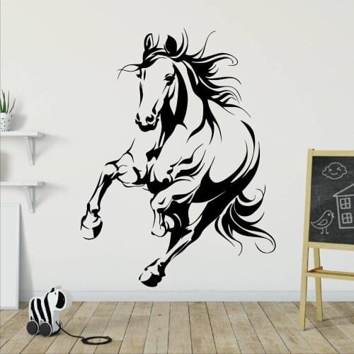 Childrens Room Horse Unicorn Pet Cowboy Giant Horse Running Animal Wall Stickers Living Room Vinyl Sports Art Wall Decals