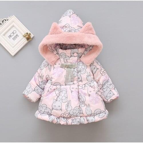 Baby Winter Jackets Coats Kids Outerwear Baby Girl Clothes Thick Warm Infant Jackets Cartoon Infant Overcoat Children Clothing