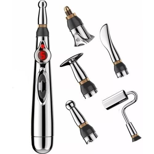 Electric Acupuncture Point Massage Pen Body Head Back Neck Leg Massager Meridian Energy Pen Acupuncture Point Detector Laser