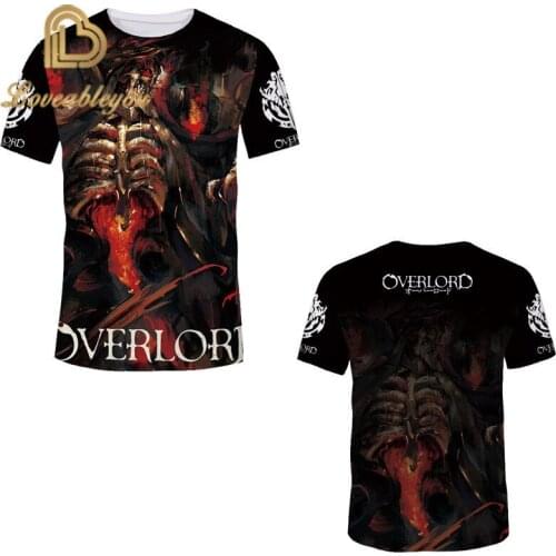 Overlord T Shirt Short-Sleeve Tee Shirt Man and Women Summer Hot Sale Tshirt Hip Pop Gifts for Family or Friend Tee Shirt Tops
