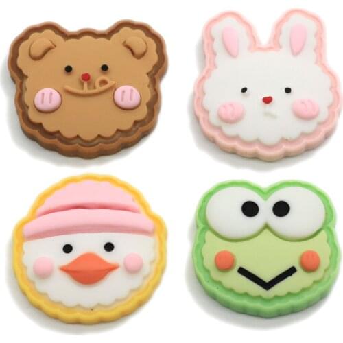 Resin Cute Animals Cartoon Flatback Cabochon Rabbit Bear Frog Scrapbooking Crafts DIY Hair Bows Center Phone Decoration
