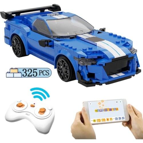 City Technical RC Sports Racing Car Building Blocks APP Programming Remote Control Supercar Vehicle Bricks Toys For Boys Gifts
