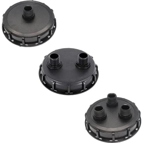 IBC Ton Barrel Cover Cap with 1" External Thread Vent Hole Plastic DN150 Single Hole External Thread IBC Lid Container Cover