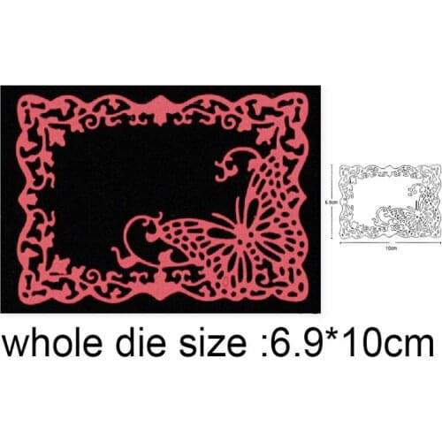 Metal cutting dies cut die mold Flower Vine Butterfly Background Frame Scrapbook paper craft knife mould blade punch stencils
