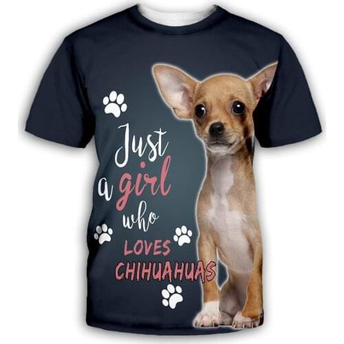 CLOOCL Love Chihuahuas Letter Men T-shirts Animals Series Men Clothing Pets Paw Print Tops Women Casual Harajuku T shirts