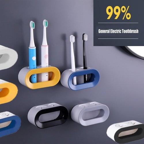 Double Hole Toothbrush Rack Bathroom Electric Toothbrush Holder For Bathroom On The Wall Punch-Free Toothbrush Storage Rack