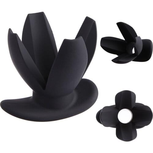 Open Wide Anal Sex Spreader Silicone Expanding Butt Plugs Flared Ass-stretching Anal Dilator Anus Cleaning Sex Toys For Couples