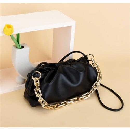 Bag For Women Soft Leather Hobos Bag Thick Chain Shoulder Dumpling Cross body Bag Luxury Handbag And Purse Women Clutches