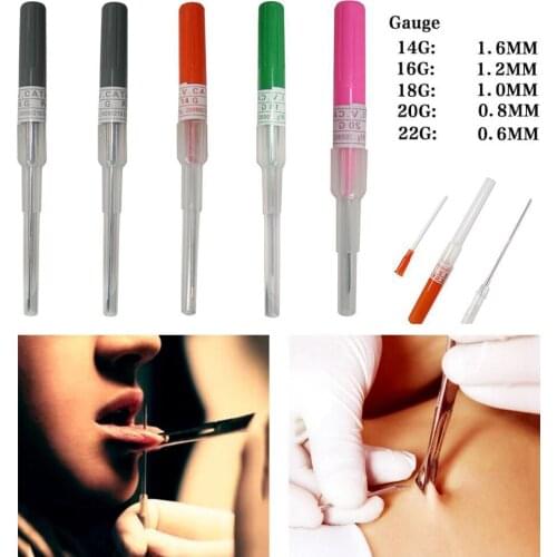 1pc 14g 16g 18g 20g 22g Tattoo Needlestattoo Supply Accessoriesbody Jewelry Surgical Steel Catheter Piercing Needles