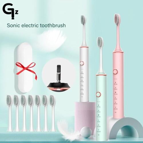 GeZhou N100 Sonic Electric Toothbrush Tooth brush USB Rechargeable adult Waterproof Ultrasonic automatic 6 Mode with Travel case