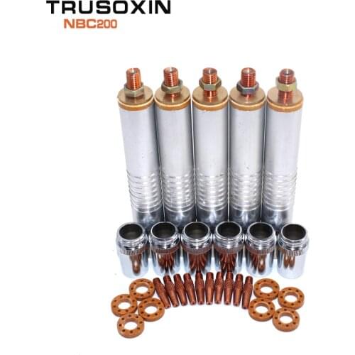 Welding machine parts NBC200 spool gun torch head tube barrel welding tips shield cups gas ring for MIG MAG NBC welding machine