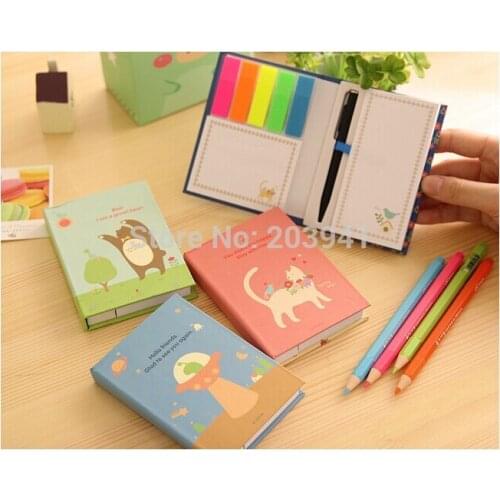 1pack/lot Cartoon Animals Bear Cats Note Memo Sticky Notes Post Paper Stationery Office School Papeleria Supplies