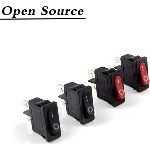 10 Pcs/lot KCD1-110 2 Pin 250V 6A Boat Switch Snap-in SPST ON OFF Rocker Position