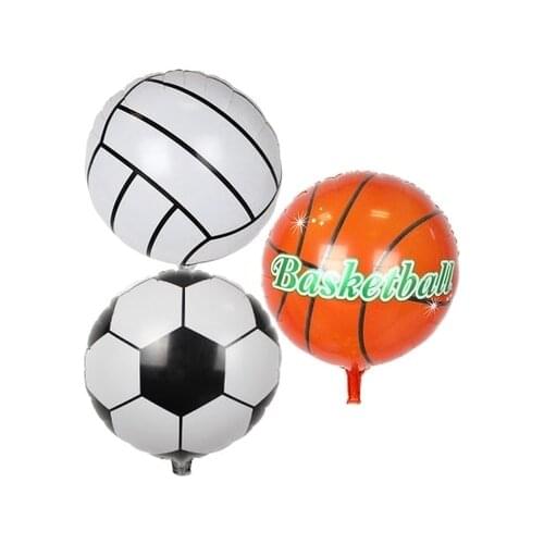 18inch Basketball volleyball Football Shape Aluminum Foil Balloons Helium Balloons Birthday Party Decoration Celebration Supply