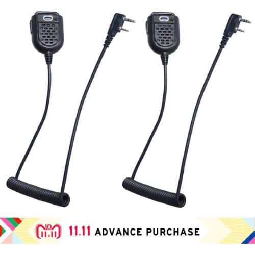 2 pcs walkie talkie speakers column headphones for walkie-talkie softair microphone with speaker headset for baofeng zastone