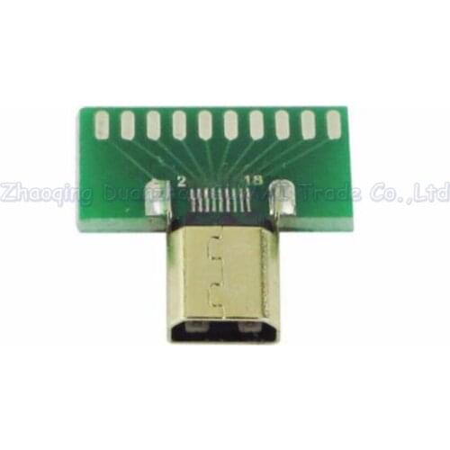 25pcs/lot Micro HDMI connector Female socket D type Tester with PCB board