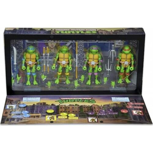 8cm Teenage Mutant Ninja Turtles2-Battle Nexus Leonardo Da Vinci Raffaello Santi Donatello Michelangelo Anime characters Action