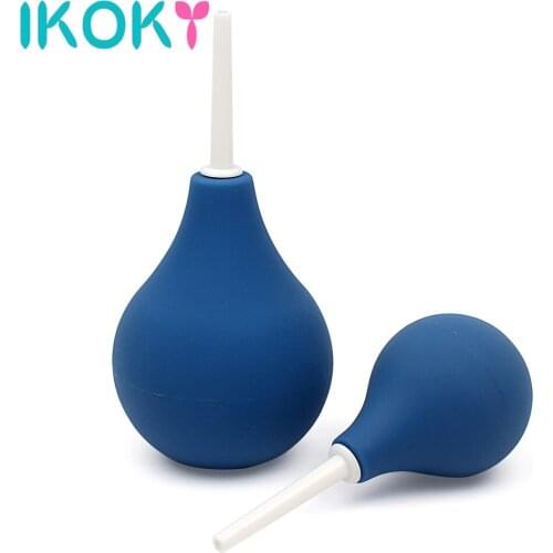 IKOKY Pussy Cleaning Device Sex Toys Douche Gay Cleaner Anal & Vagina Rectal Enema Adult Products Syringe Colon Irrigation