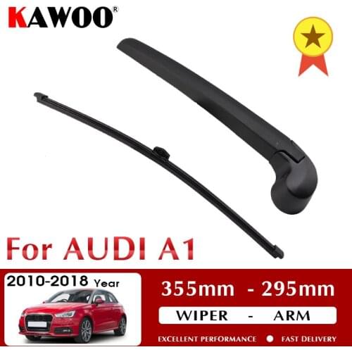 KAWOO Car Rear Wiper Blades Back Window Wipers Arm For AUDI A1 3 Door Hatchback 2010 - 2018 Auto Windscreen Blade Accessories