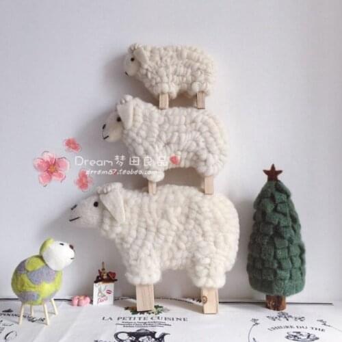 Zakka exports handmade felt wooden leg white sheep ornaments/gifts/decorations